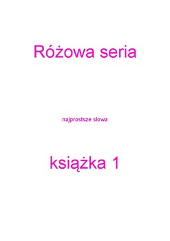 Preview of POLISH Montessori book PINK SERIES rozowa seria - book (1) black font big letter