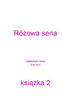 Preview of POLISH Montessori book PINK SERIES rozowa seria - book (2) print black