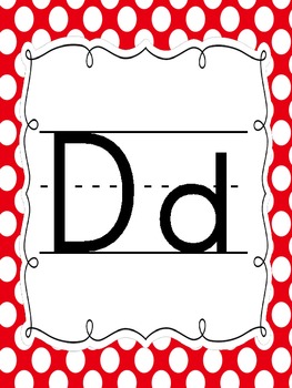 POLKA DOT ALPHABET Set red edition by Miss Nelson | TpT