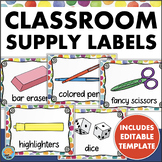 Classroom Supply Labels School Supplies & Math Manipulativ