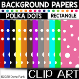 POLKA DOTS Background RECTANGLE Papers Clipart
