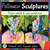 POLLINATION Art lesson plan birds, bees and butterfly Scul