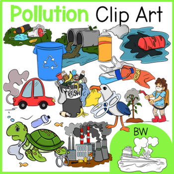Preview of Air, Water, Land Pollution Clip Art