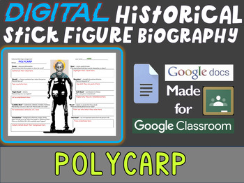 Preview of POLYCARP Digital Historical Stick Figure Biographies  (MINI BIO)