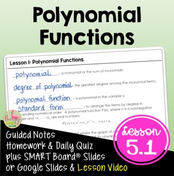 Preview of Polynomial Functions (Algebra 2 - Unit 5)