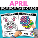 POM POM EASTER Task Cards for APRIL STEM