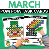POM POM ST. PATRICK'S DAY Task Cards for MARCH STEM