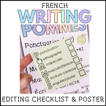 Preview of POMMES: French Editing Checklist for Writing