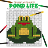 POND LIFE Reading and Writing Vocabulary Word Search Myste