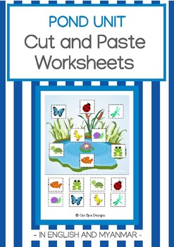 Preview of POND UNIT- CUT AND PASTE WORKSHEETS