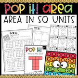 POP IT Bubble POP Area in Square Units Task Cards and Worksheets