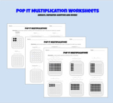 Math, Repeated Addition & Arrays Worksheet: POP IT Multipl