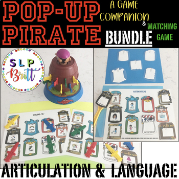 Preview of POP-UP PIRATE, GAME COMPANION & MATCHING GAME, BUNDLE (LANGUAGE & ARTICULATION)