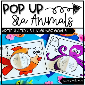 Preview of Pop-Up Speech and Language Sea Ocean Animal Craft