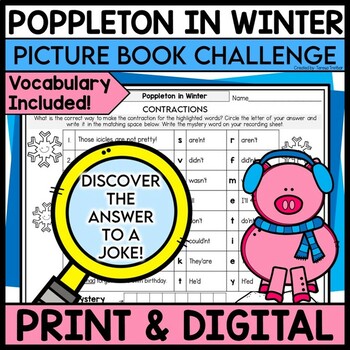 Preview of POPPLETON IN WINTER Book Activities DIGITAL and PRINTABLE