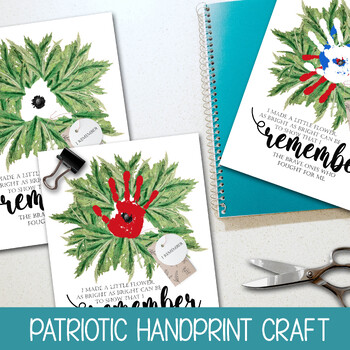 Preview of KIDS HANDPRINT CRAFT, REMEMBRANCE DAY ACTIVITY, HOMESCHOOL ARTWORK