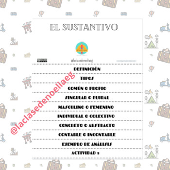 Preview of PORTADA: Flipbook: los sustantivos