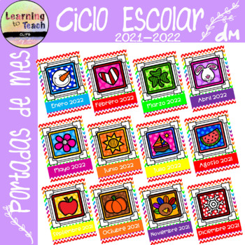 PORTADAS MESES CICLO 2021-2022 by Learning to Teach by Di | TPT