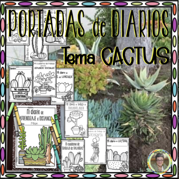 PORTADAS de DIARIOS con tema de cactus by Mercedes Merrell | TPT