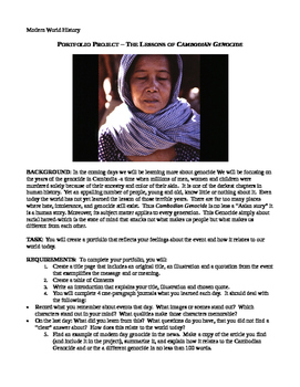 Preview of PORTFOLIO PROJECT – THE LESSONS OF CAMBODIAN GENOCIDE