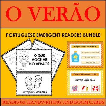 Preview of PORTUGUESE EMERGENT READERS AND HANDWRITING BUNDLE: PORTUGUESE SUMMER (O VERÃO)