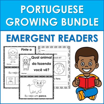 Preview of PORTUGUESE EMERGENT READERS GROWING BUNDLE (WORKSHEETS)