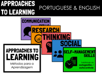 Preview of PORTUGUESE & ENGLISH IB PYP APPROACHES TO LEARNING POSTERS