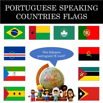 Preview of PORTUGUESE SPEAKING COUNTRIES FLAGS - PAÍSES LUSÓFONOS