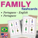PORTUGUESE family FLASH CARDS | Family portuguese flashcar