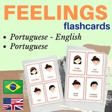 PORTUGUESE feeling FLASH CARDS | emotions portuguese flash