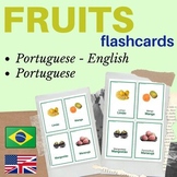 PORTUGUESE fruits FLASH CARDS | fruits Portuguese flashcar