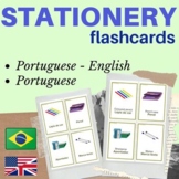 PORTUGUESE stationery FLASH CARDS | classroom items portug