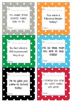 POSITIVE student desk notes by Penny Mulholland | TpT