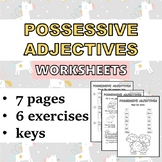 POSSESSIVE ADJECTIVES English ESL EFL printable worksheet 