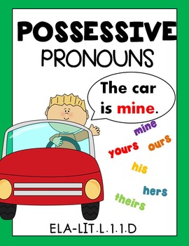 Preview of Possessive Pronouns Worksheets Distance Learning