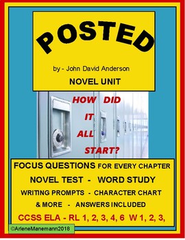 Preview of "Posted" by John David Anderson - Novel Unit