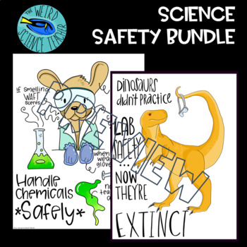 Preview of POSTER BUNDLE: "LAB" Science Safety and Dinosaur Science Safety