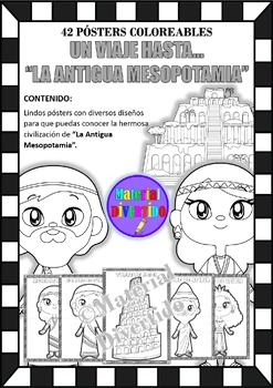 Preview of PÓSTERS COLOREABLES - CIVILIZACIÓN "Antigua Mesopotamia" (IMPRIMIBLES) |CULTURA|