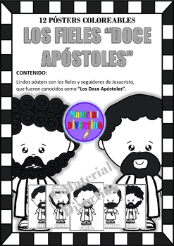 Preview of PÓSTERS COLOREABLES - Los Doce Apóstoles (IMPRIMIBLES)|LA SANTA BIBLIA|