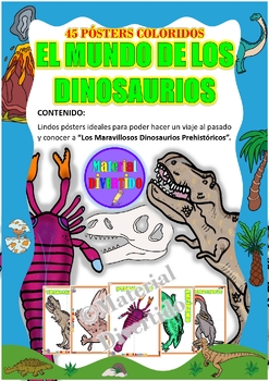 Preview of PÓSTERS COLORIDOS - El Mundo de los Dinosaurios (IMPRIMIBLES)|PREHISTORIA|