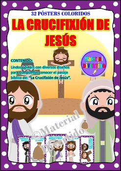 Preview of PÓSTERS COLORIDOS - La Crucifixión de Jesús (Semana Santa) (IMPRIMIBLES)|BIBLIA|