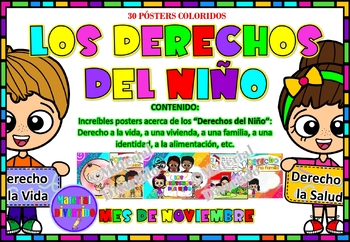 Preview of PÓSTERS COLORIDOS - Los Derechos del Niño (Volumen 2) [IMPRIMIBLES] |DERECHOS|