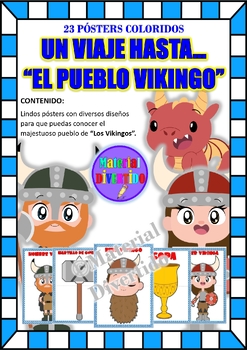 Preview of PÓSTERS COLORIDOS - PUEBLO "Los Vikingos" (IMPRIMIBLES) |CULTURA|