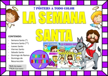 Preview of PÓSTERS COLORIDOS - Semana Santa (IMPRIMIBLES) |LA BIBLIA|