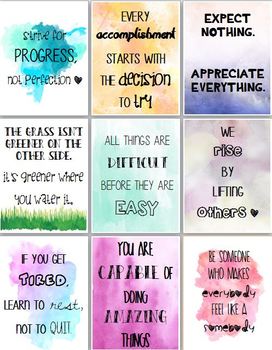 9 AFFIRMATION POSTERS [WATERCOLOR] by ResourceRoomTeacher | TpT