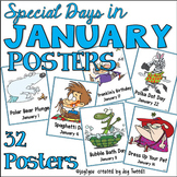 POSTERS! | January Special Days of the Month | Fun Info | 