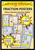 POSTERS Halves Quarters (Fourths), Eighths - 2 Versions Am