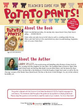 Preview of POTATO PANTS! by Laurie Keller - Teacher Guide