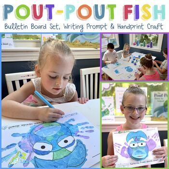Preview of POUT-POUT FISH Book Companion (Bulletin Board Set, Writing Prompt & Craft)