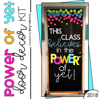 Preview of Door Decor or Bulletin Board: Power of Yet (PRINT & ASSEMBLE)